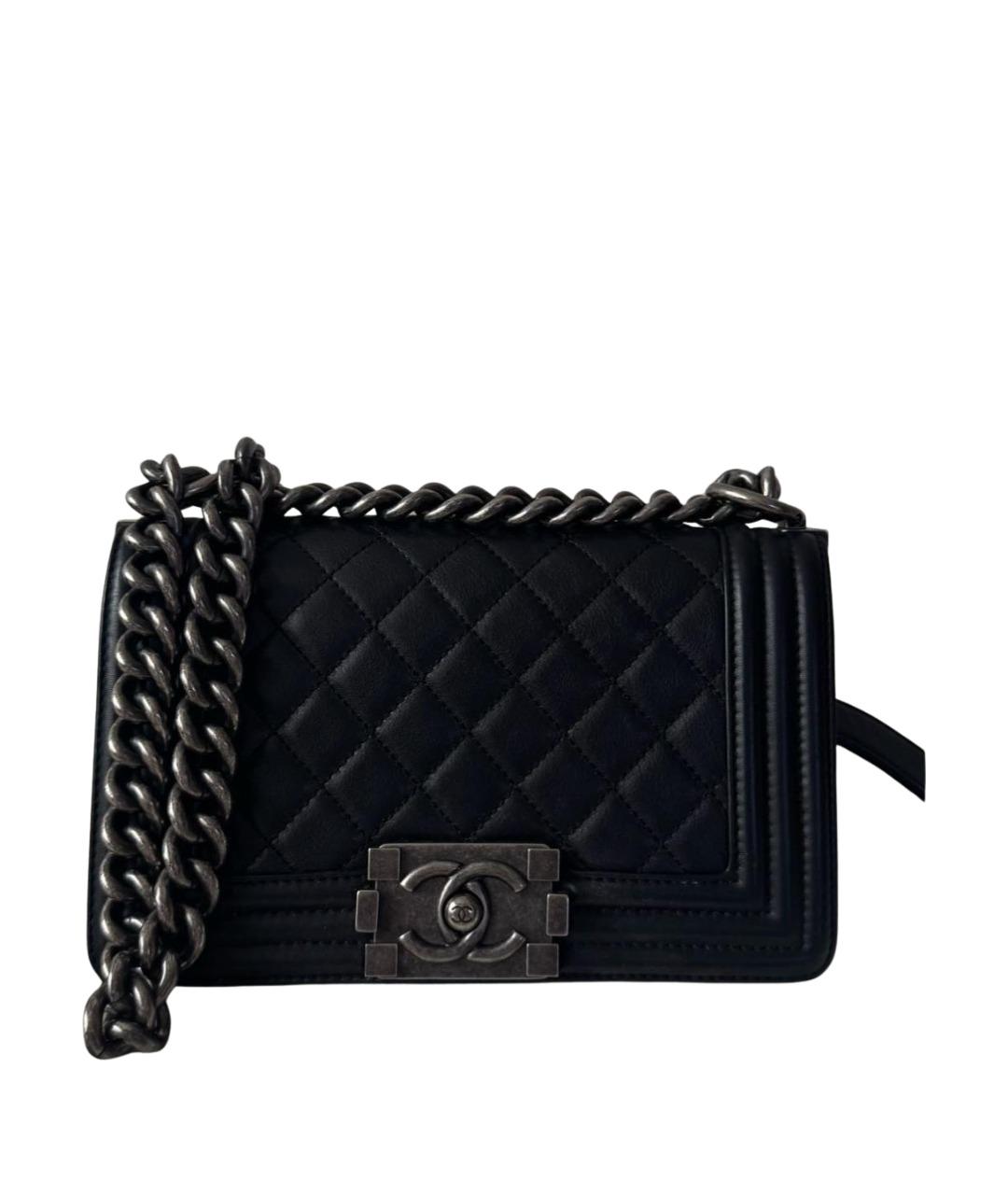 CHANEL Черная кожаная сумка через плечо, фото 1