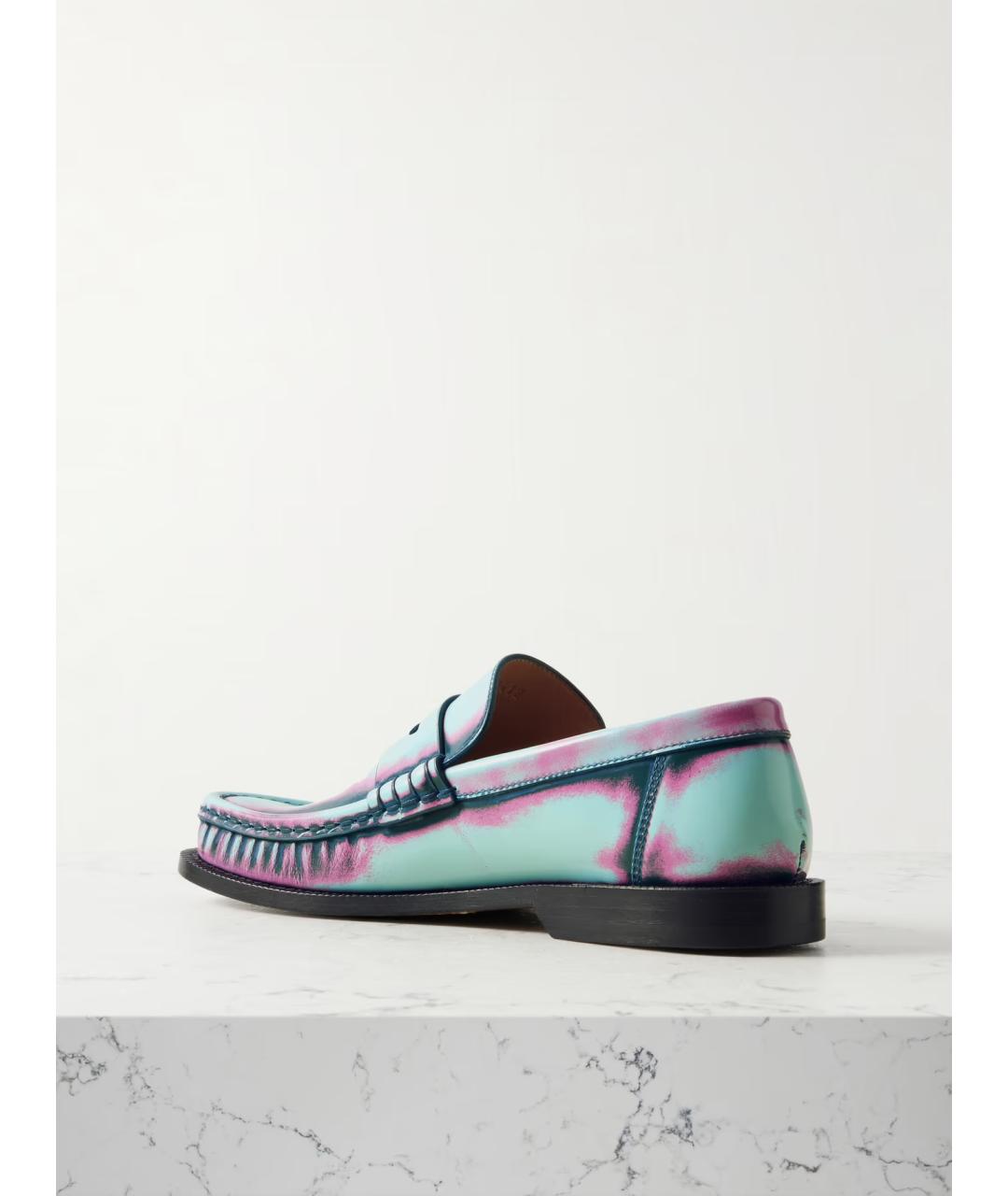 LOEWE Зеленые кожаные лоферы, фото 3