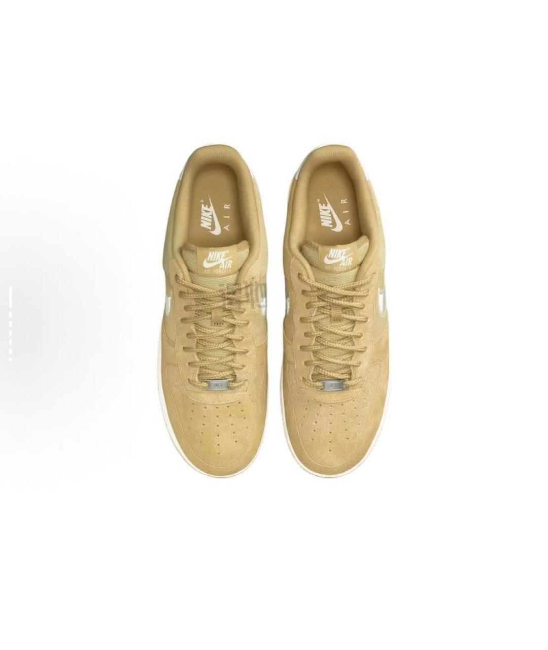 NIKE Бежевые замшевые кроссовки, фото 3