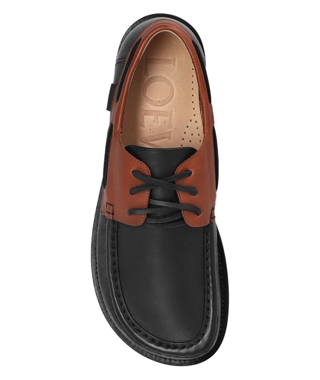 LOEWE Черные кожаные лоферы, фото 3