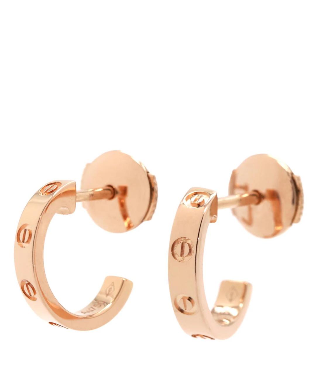CARTIER Золотые серьги из розового золота, фото 2