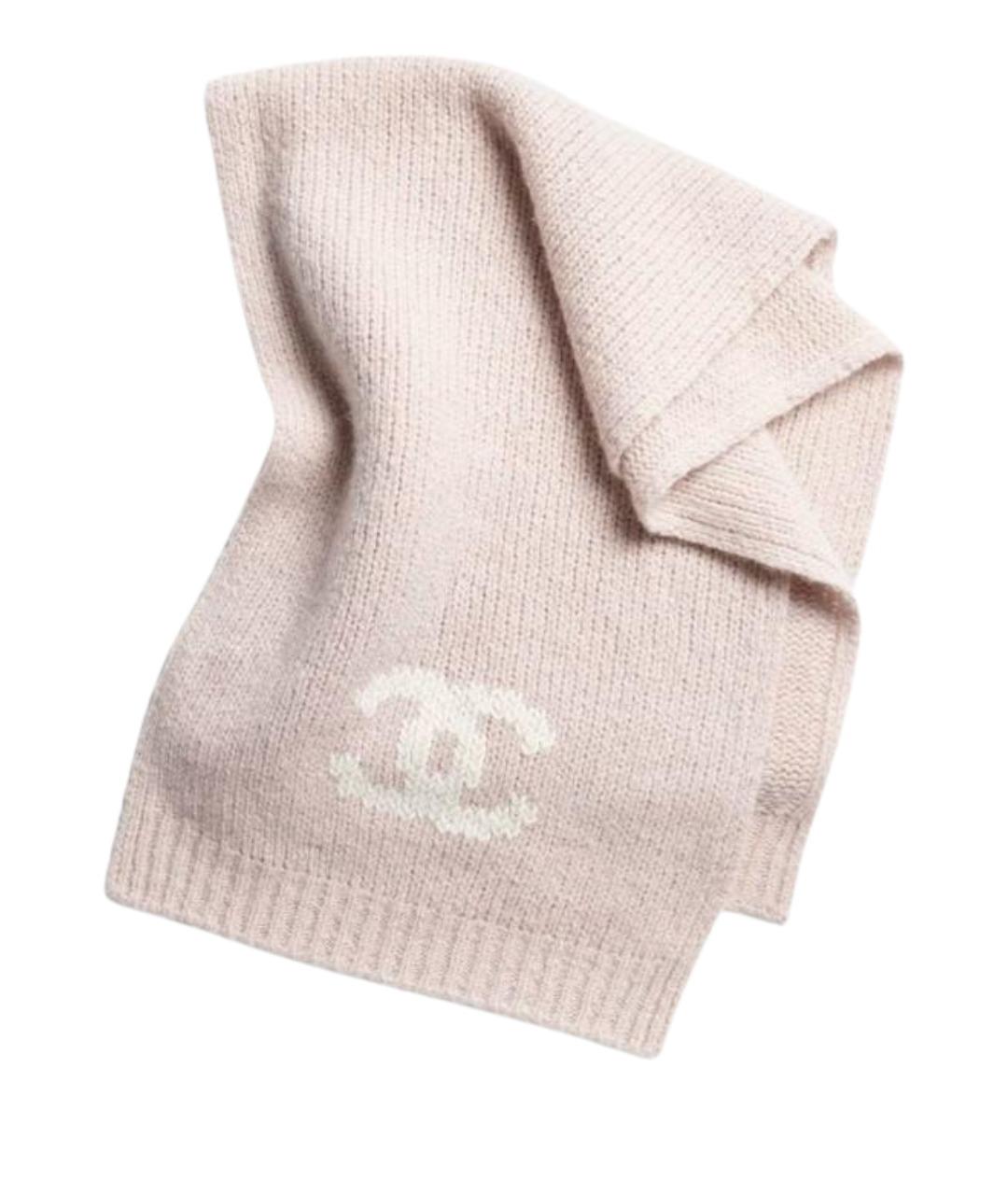 CHANEL Розовый кашемировый шарф, фото 1
