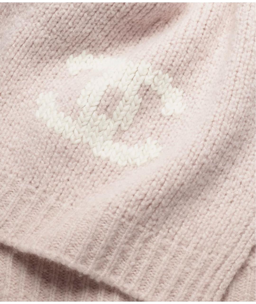 CHANEL Розовый кашемировый шарф, фото 2