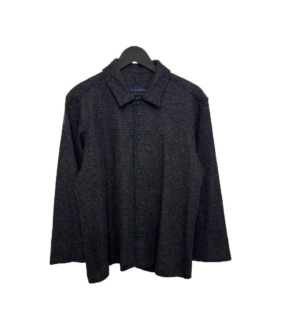 KITON Серая шерстяная кэжуал рубашка, фото 4