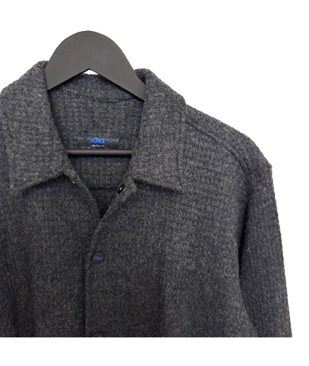 KITON Серая шерстяная кэжуал рубашка, фото 3