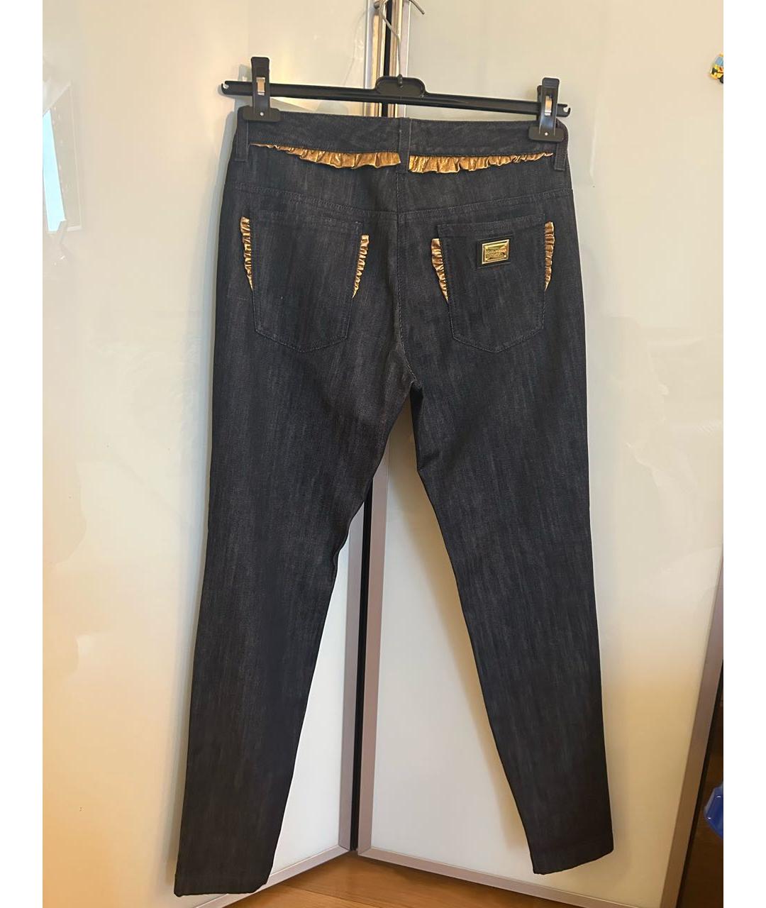 DOLCE&GABBANA Темно-синие хлопко-эластановые джинсы слим, фото 2