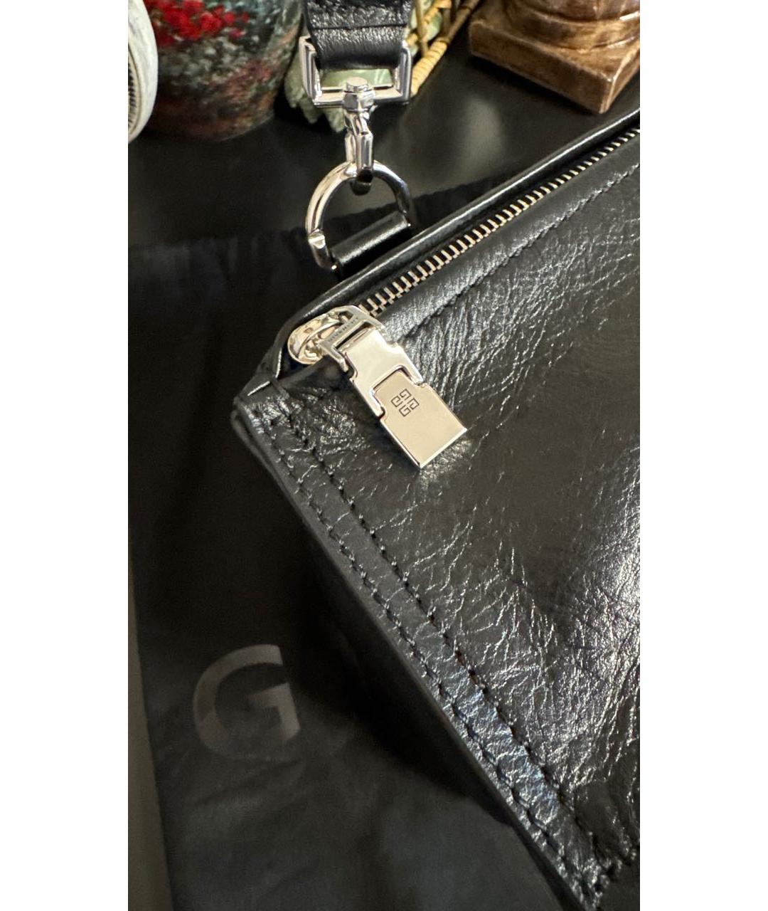GIVENCHY Черная кожаная сумка через плечо, фото 4