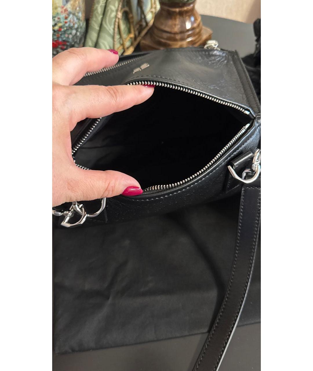 GIVENCHY Черная кожаная сумка через плечо, фото 6