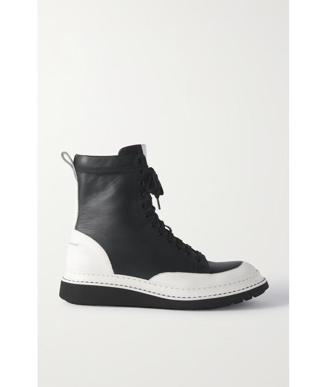 LOEWE Черные кожаные ботинки, фото 5