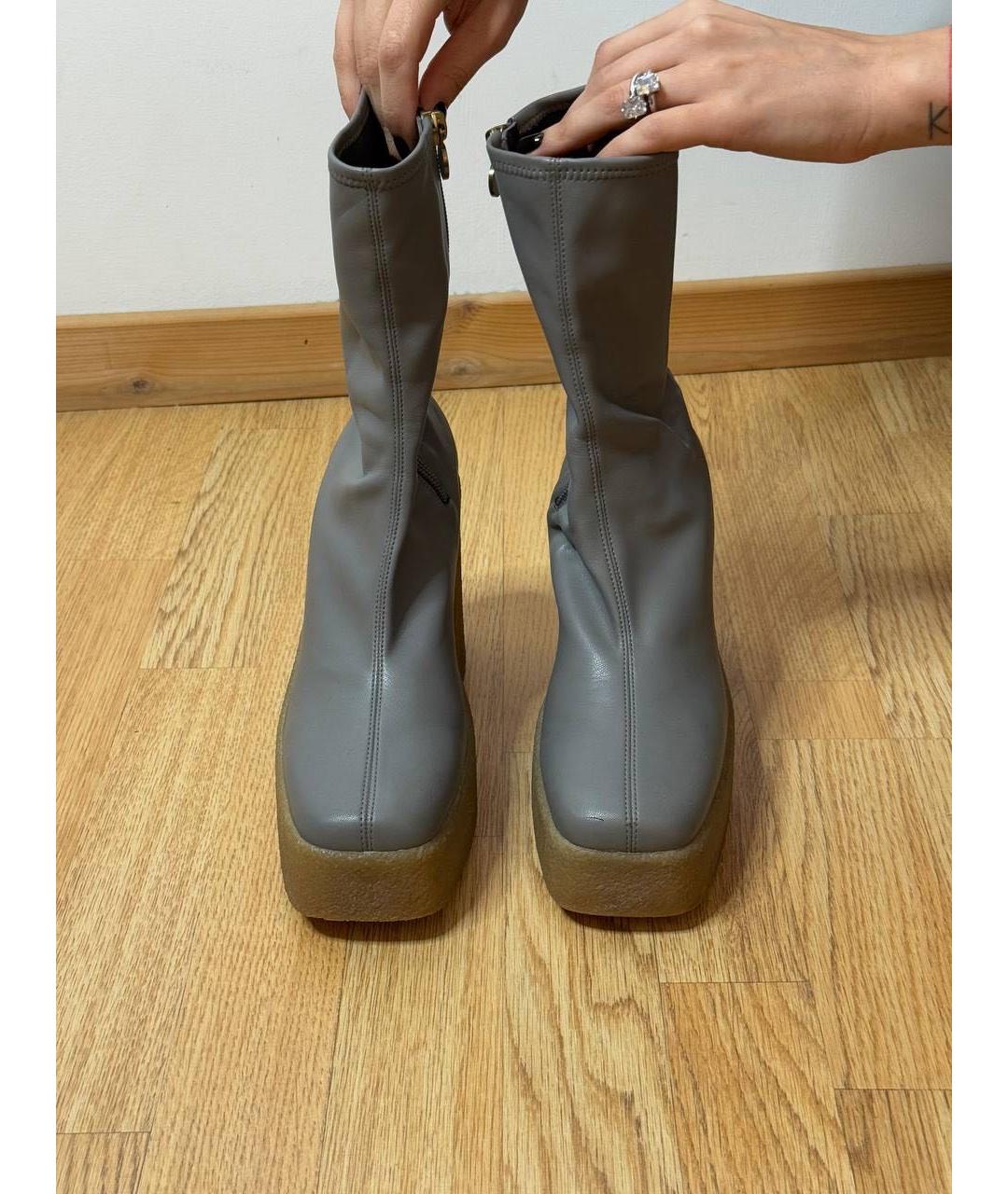 STELLA MCCARTNEY Антрацитовые ботильоны, фото 3