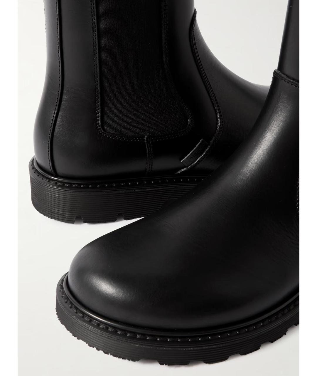 LOEWE Черные кожаные ботинки, фото 4