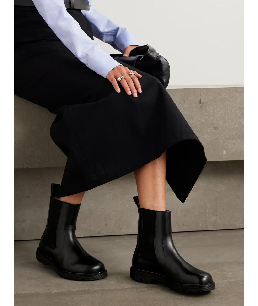 LOEWE Черные кожаные ботинки, фото 2