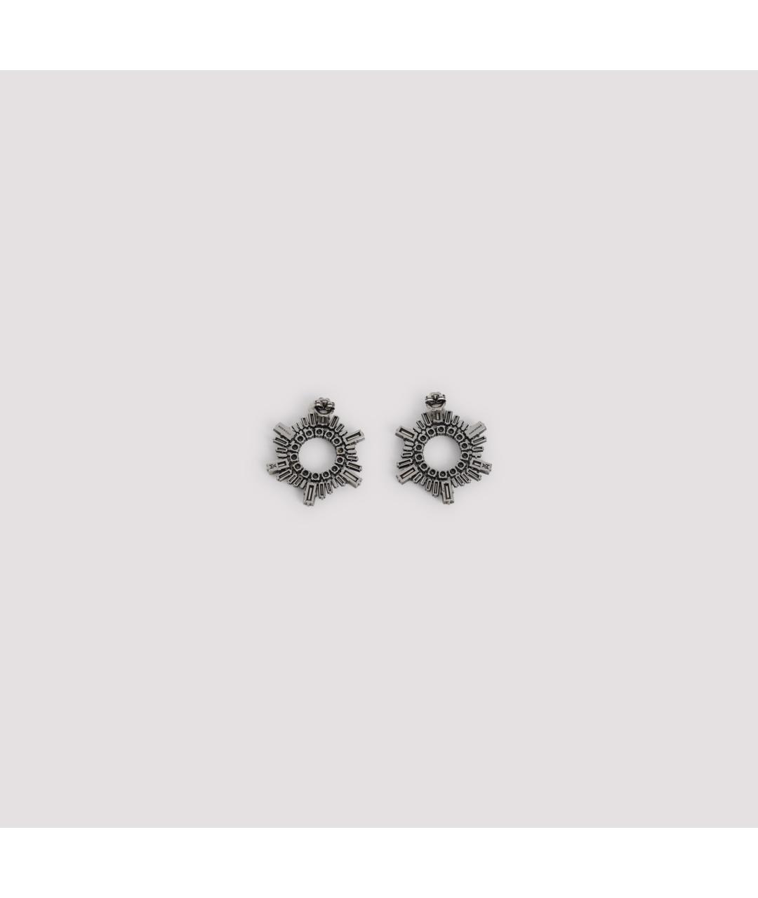 Amina Muaddi Серебряные металлические серьги, фото 2