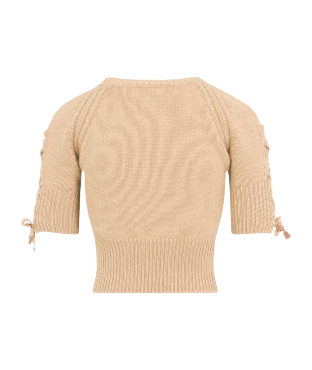 ERMANNO SCERVINO Бежевый кашемировый джемпер / свитер, фото 2