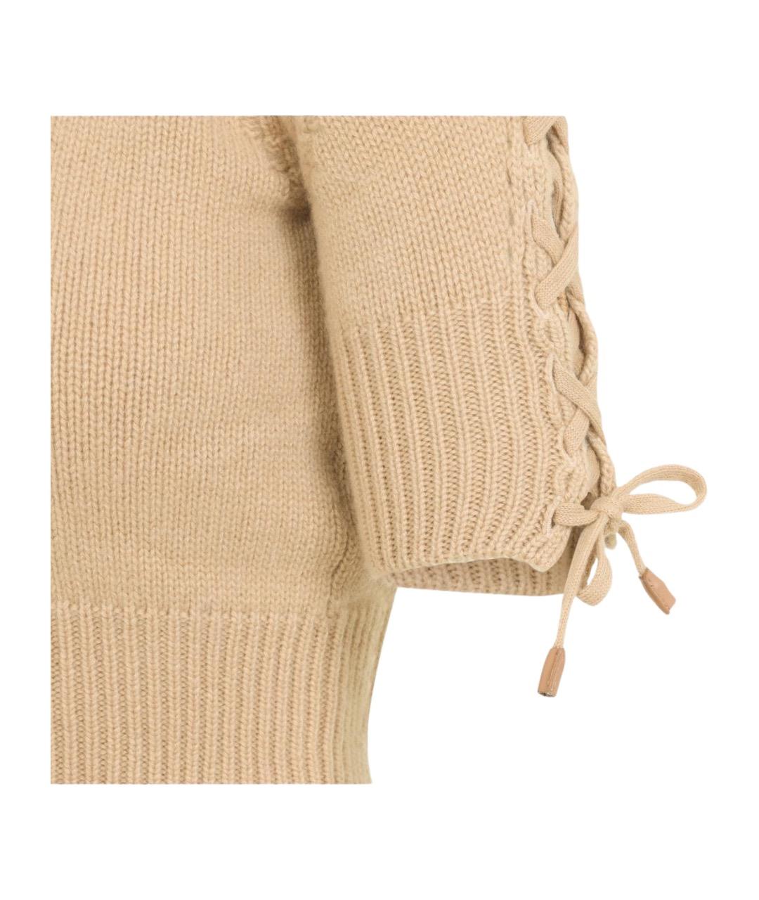 ERMANNO SCERVINO Бежевый кашемировый джемпер / свитер, фото 3