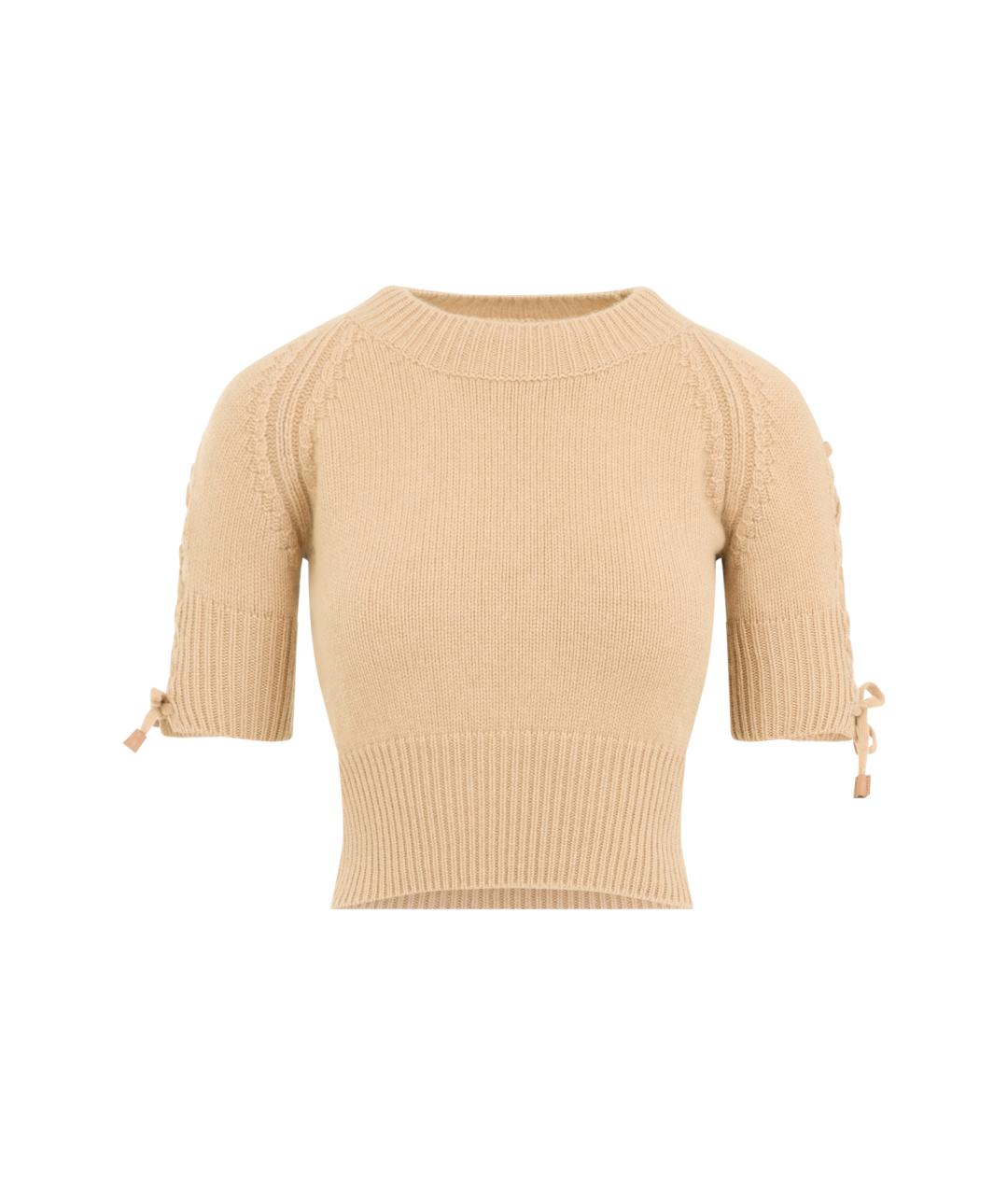 ERMANNO SCERVINO Бежевый кашемировый джемпер / свитер, фото 1