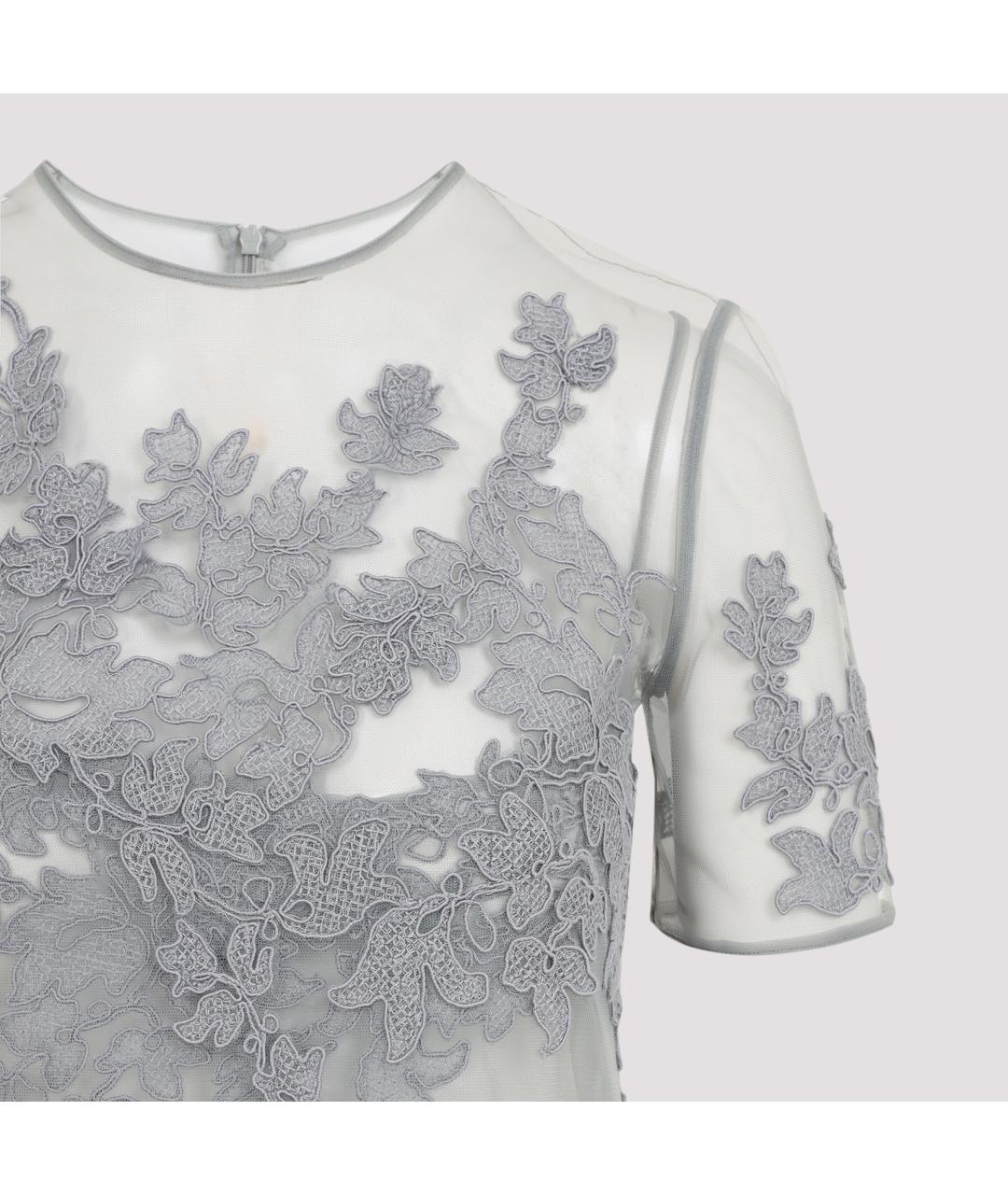 ERMANNO SCERVINO Серое полиамидовое платье, фото 4