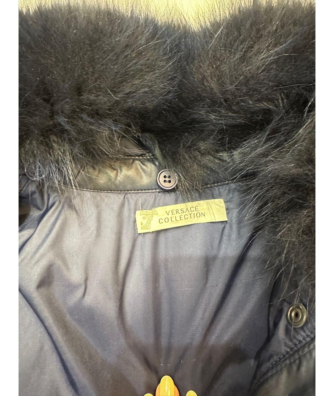 VERSACE COLLECTION Темно-синий пуховик, фото 3