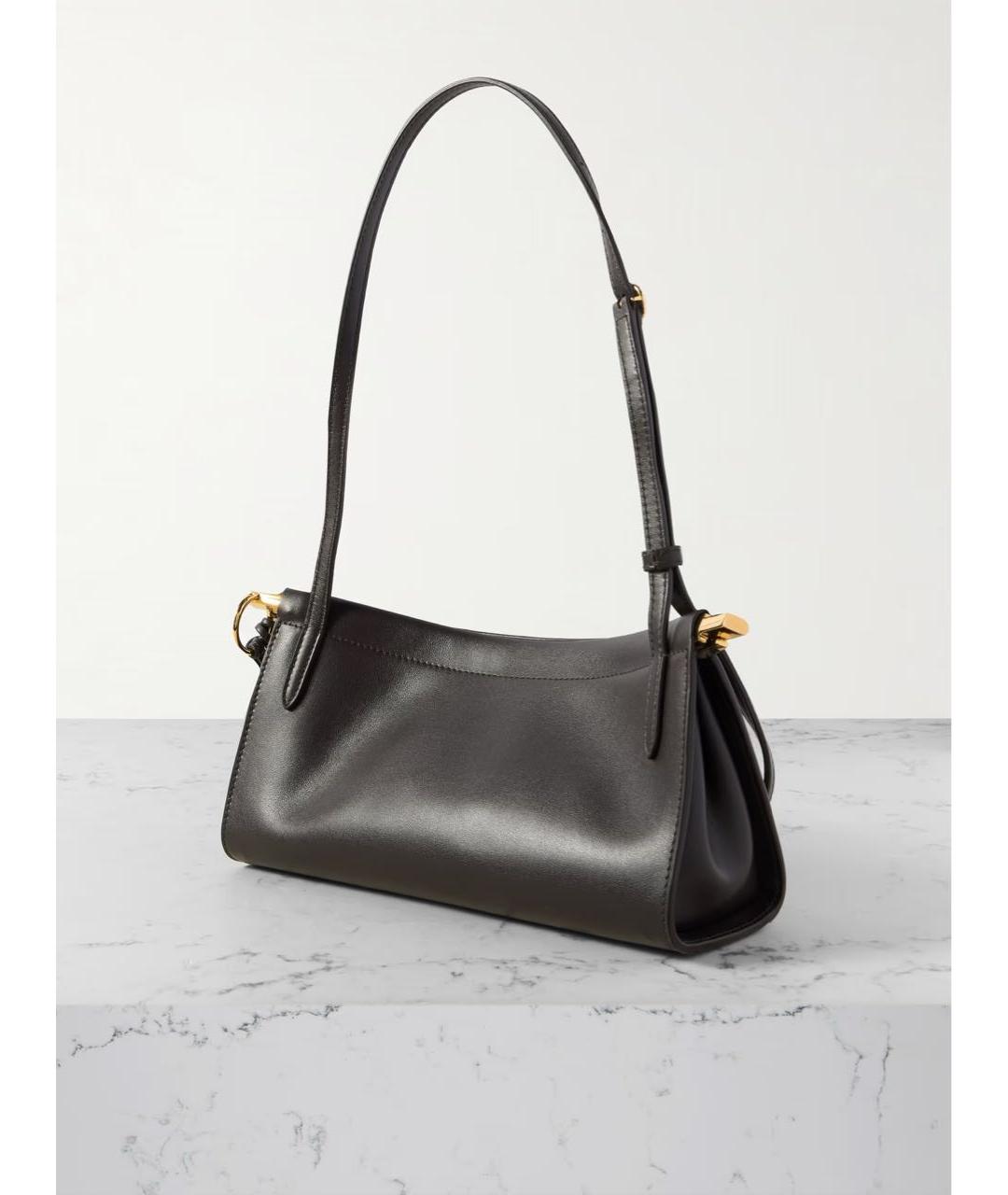 ALAIA Коричневая кожаная сумка с короткими ручками, фото 3