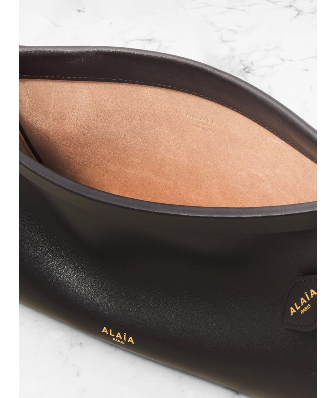 ALAIA Коричневая кожаная сумка с короткими ручками, фото 4
