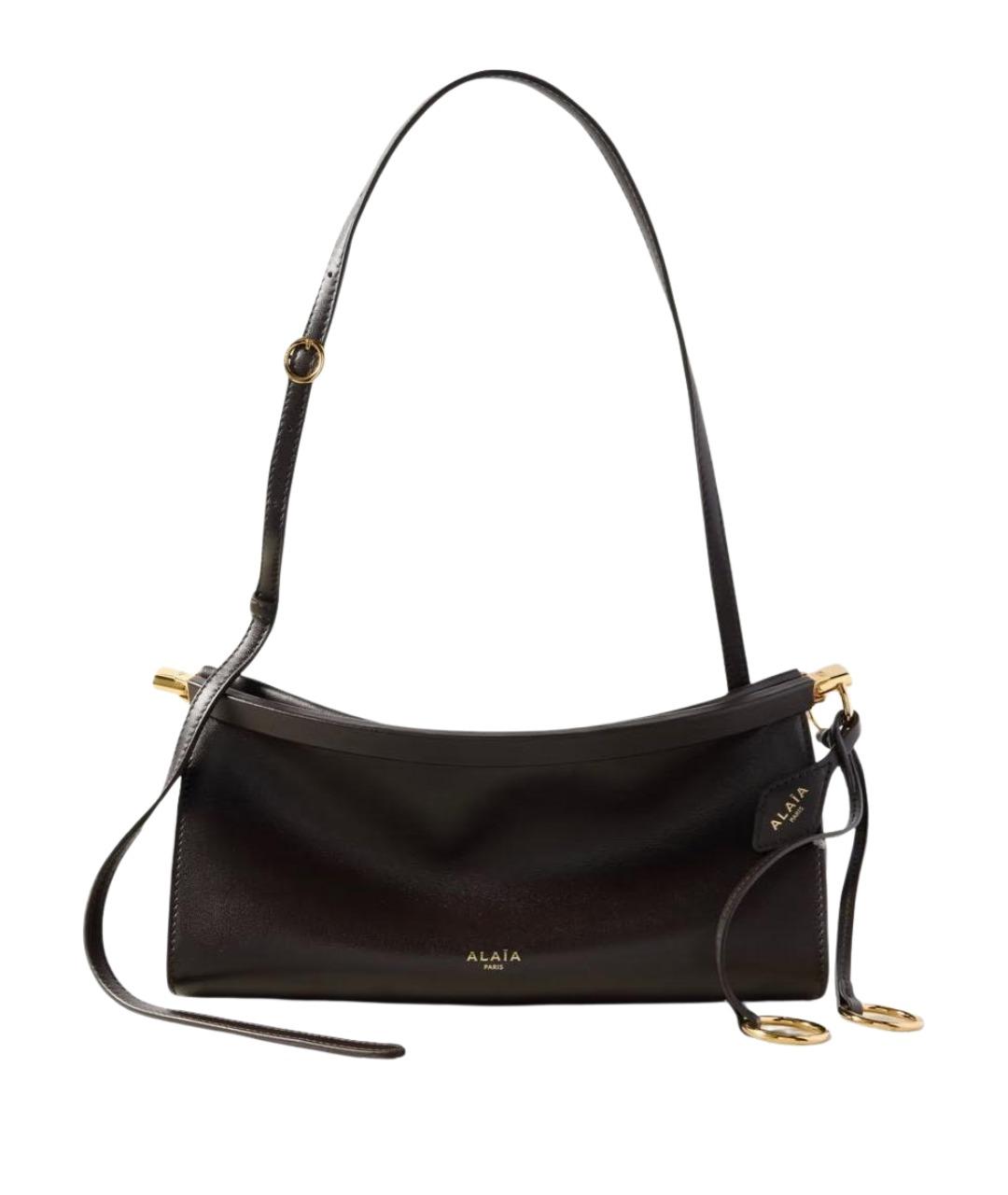 ALAIA Коричневая кожаная сумка с короткими ручками, фото 1