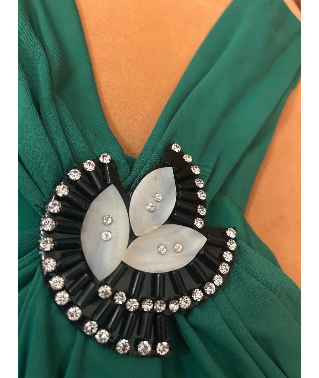 GUCCI Зеленая вискозная блузы, фото 3