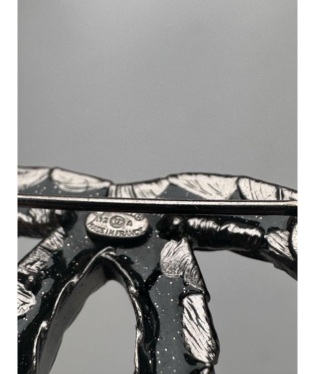 CHANEL Черная латунная булавка / брошь, фото 3