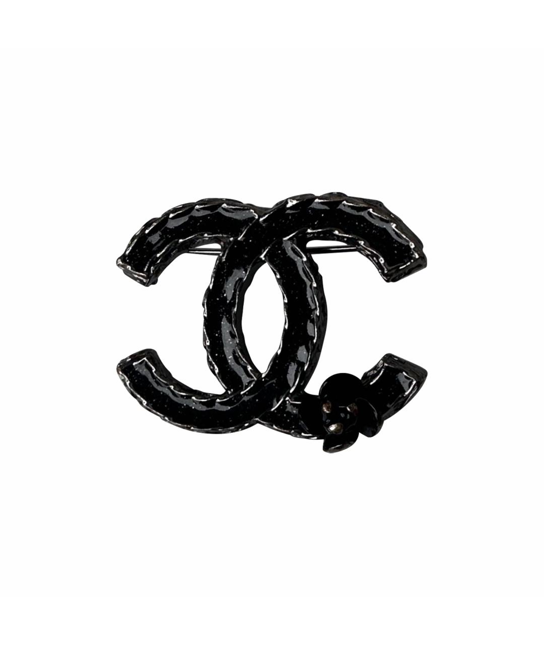 CHANEL Черная латунная булавка / брошь, фото 1