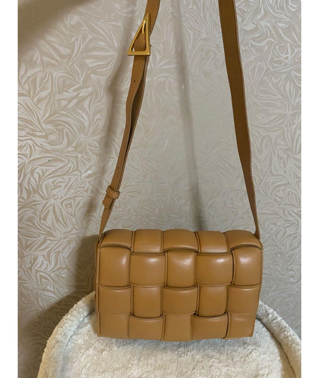 BOTTEGA VENETA Коричневая кожаная сумка через плечо, фото 8