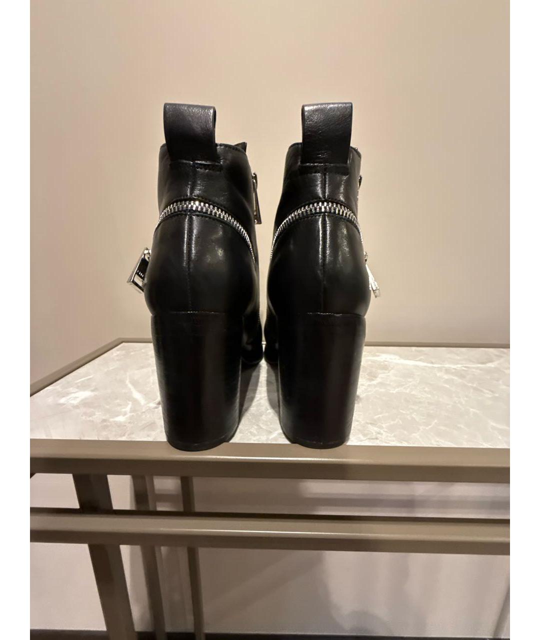 KENZO Черные кожаные ботильоны, фото 4