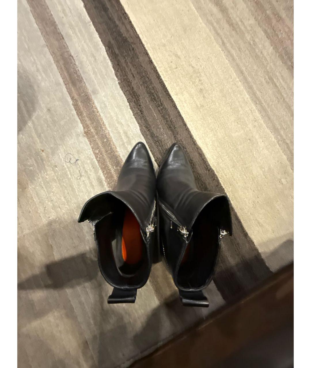 KENZO Черные кожаные ботильоны, фото 3