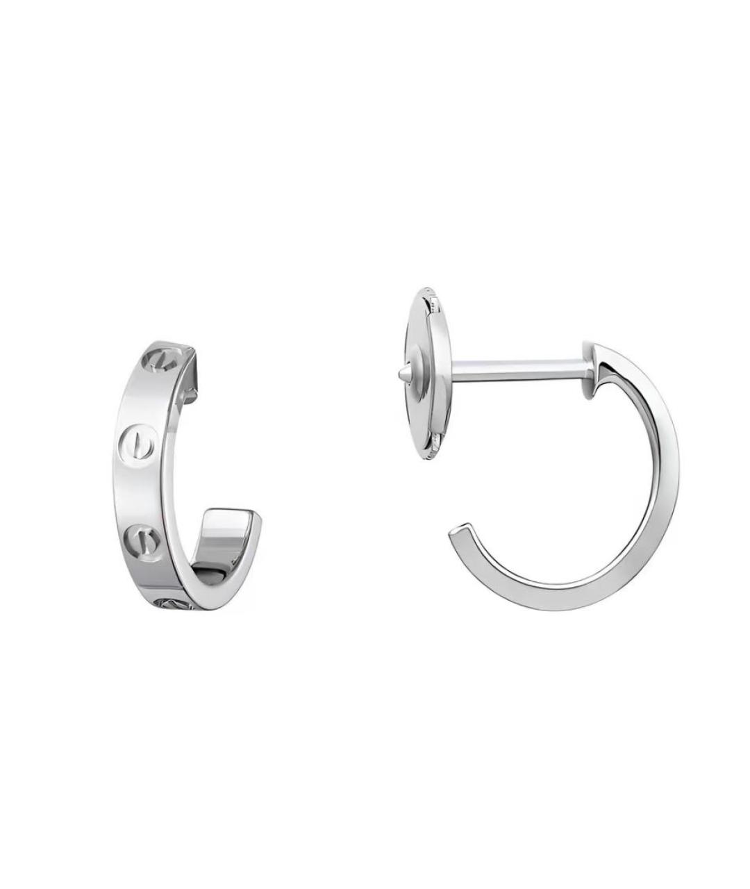 CARTIER Серебряные серьги из белого золота, фото 2