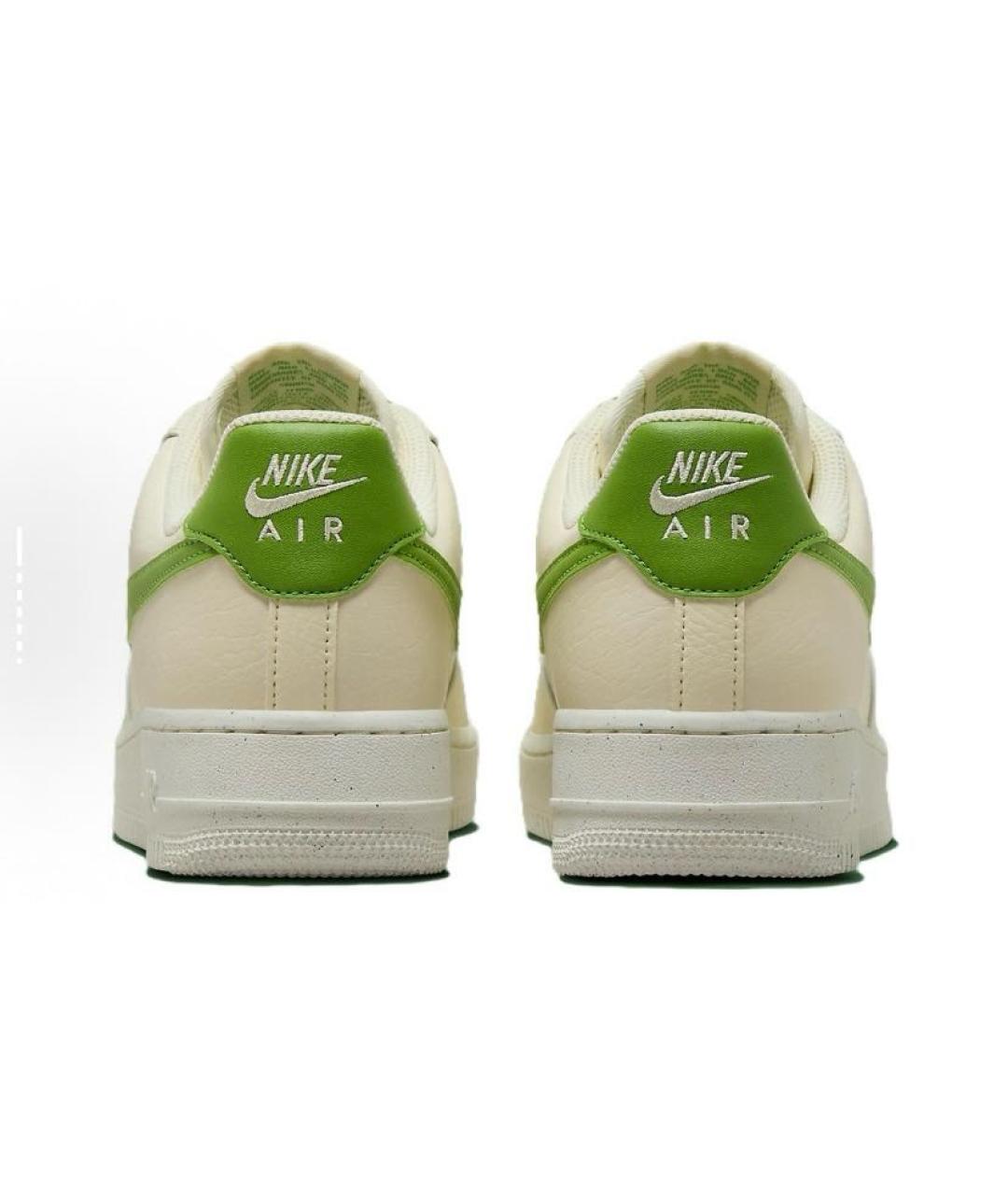 NIKE Бежевые кожаные кроссовки, фото 5