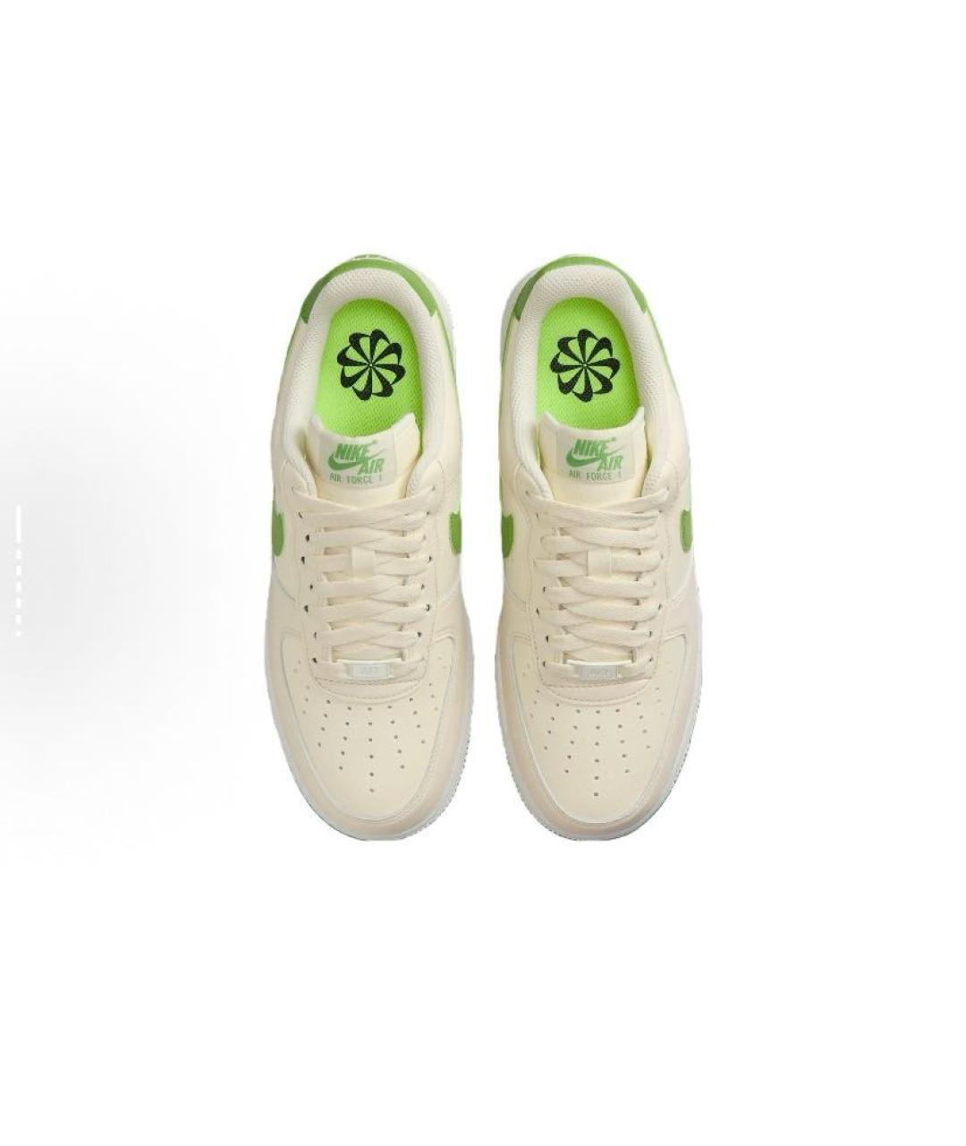 NIKE Бежевые кожаные кроссовки, фото 4