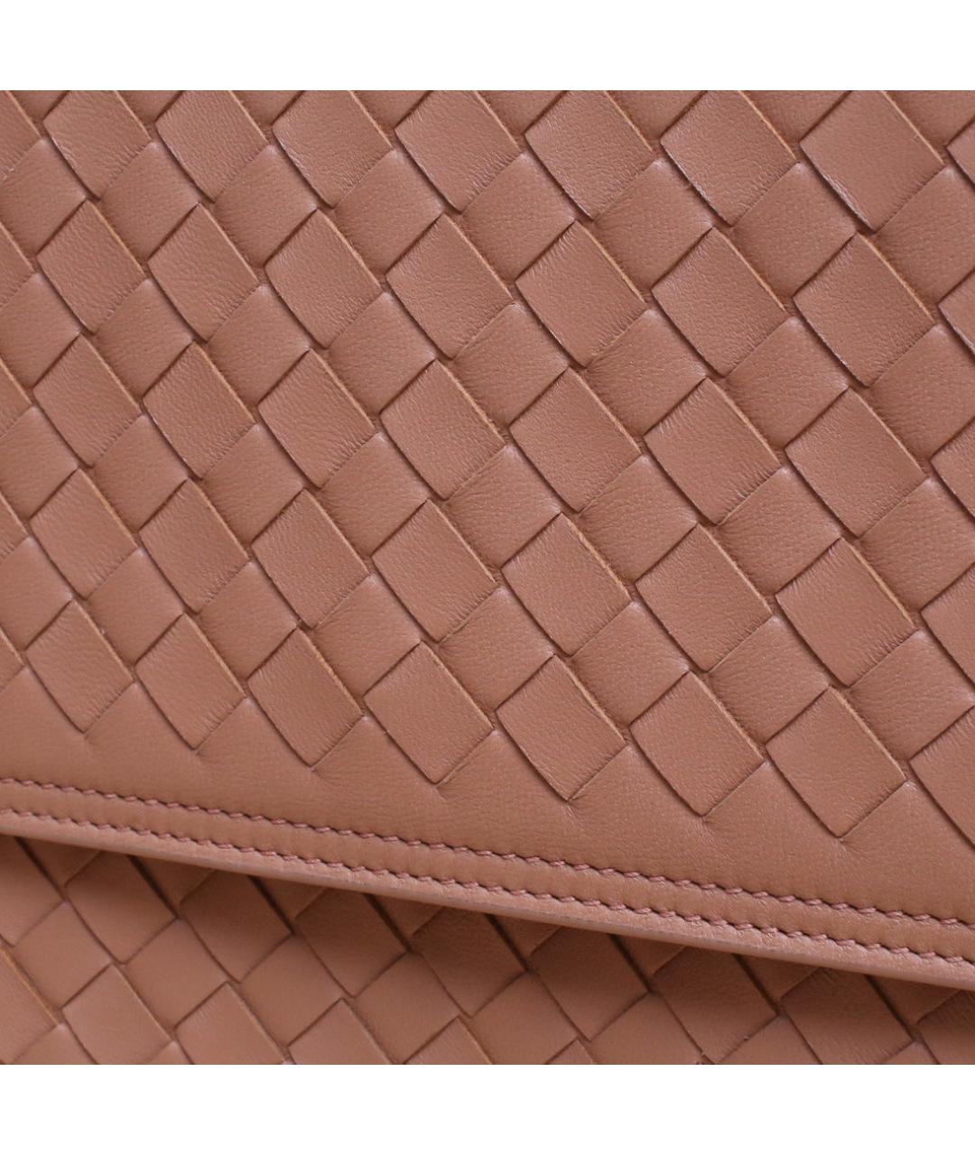 BOTTEGA VENETA Бежевая кожаная сумка через плечо, фото 6