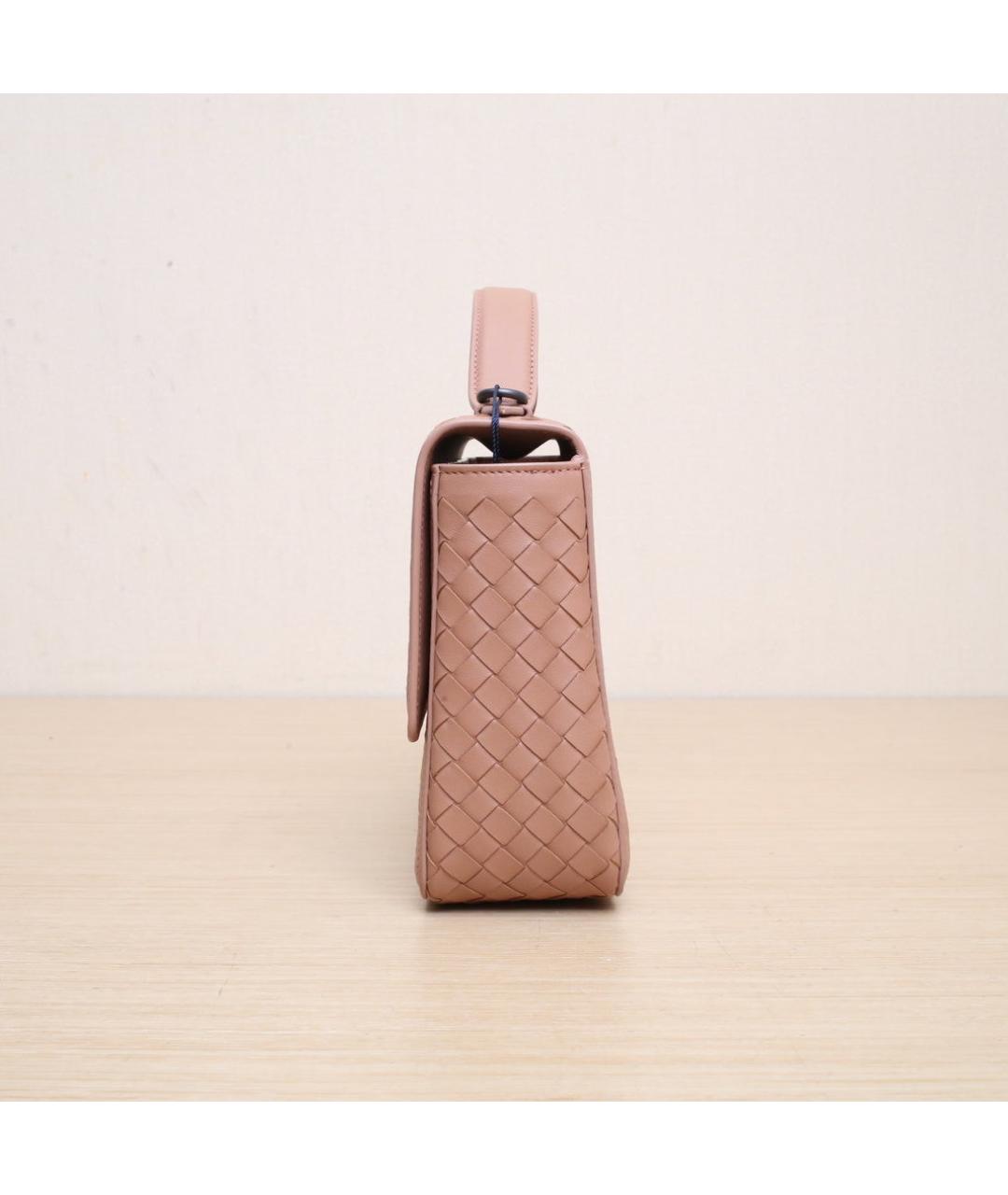 BOTTEGA VENETA Бежевая кожаная сумка через плечо, фото 3