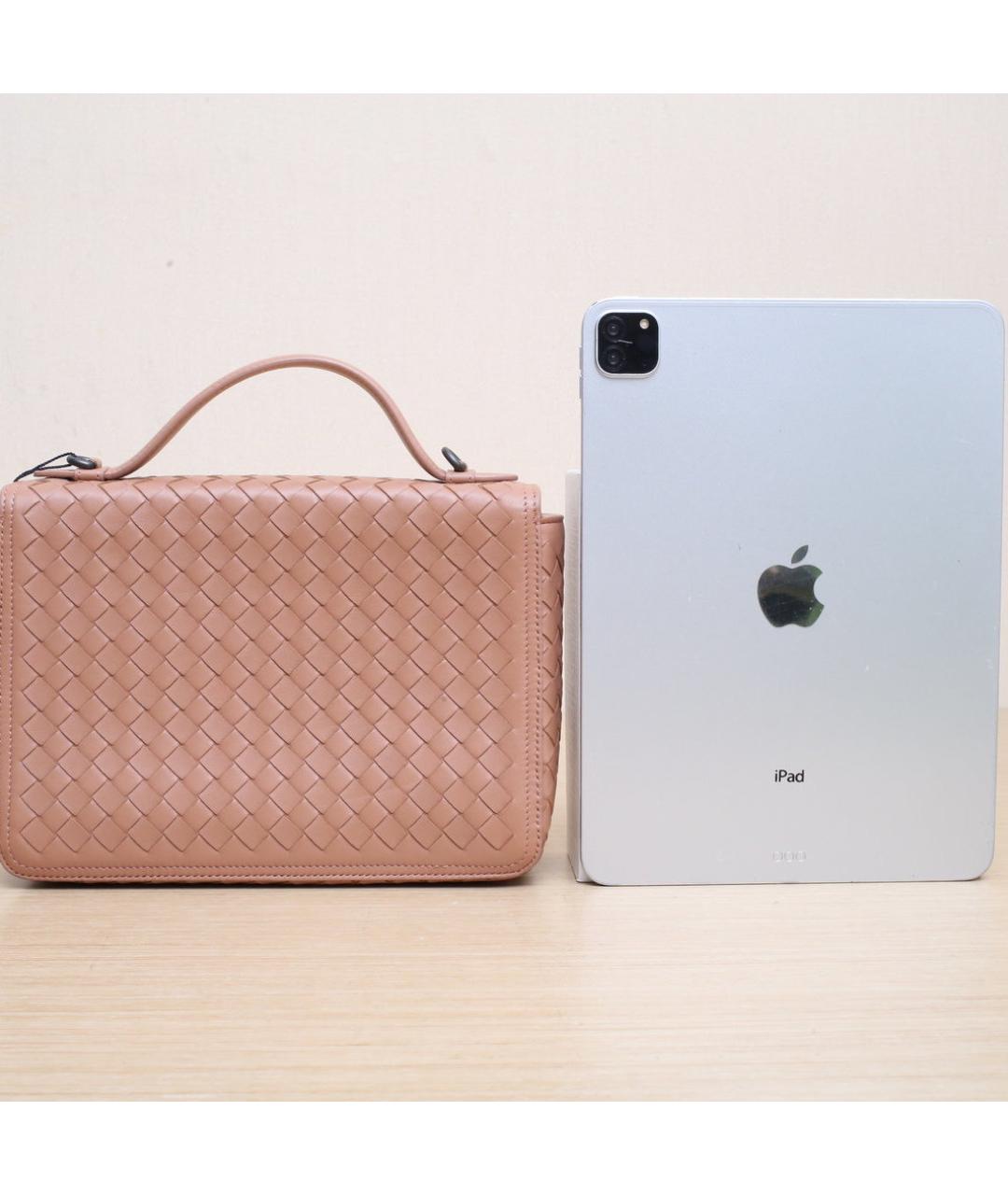 BOTTEGA VENETA Бежевая кожаная сумка через плечо, фото 5