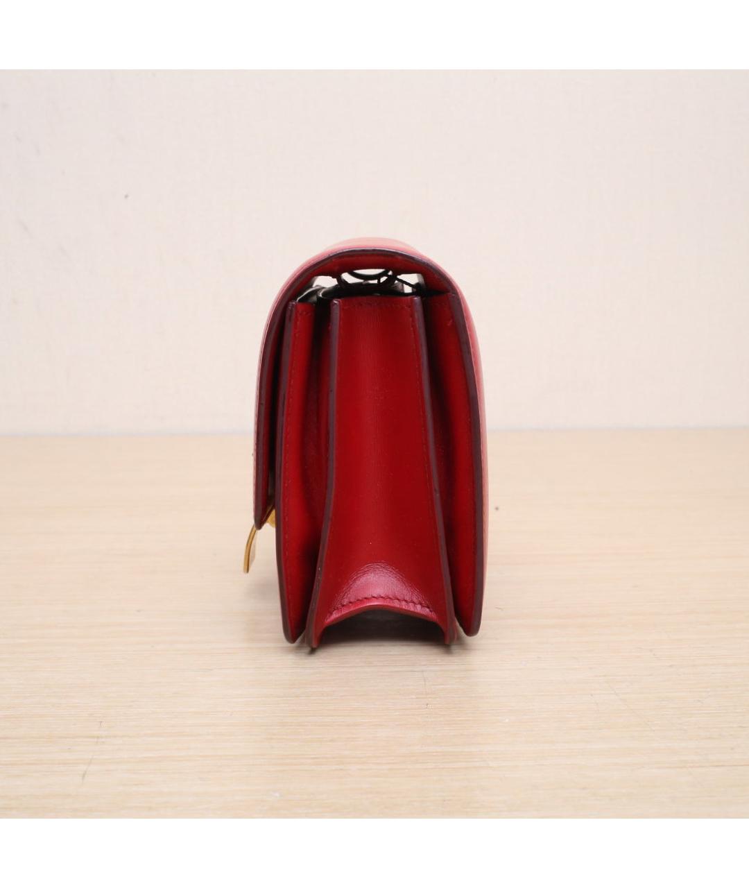 CELINE Красная кожаная сумка через плечо, фото 5