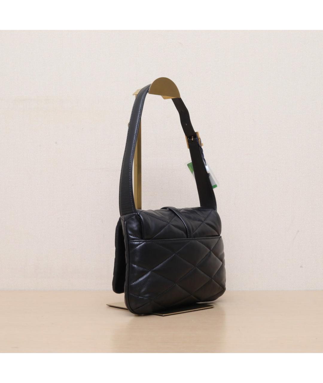 SAINT LAURENT Черная кожаная сумка через плечо, фото 6