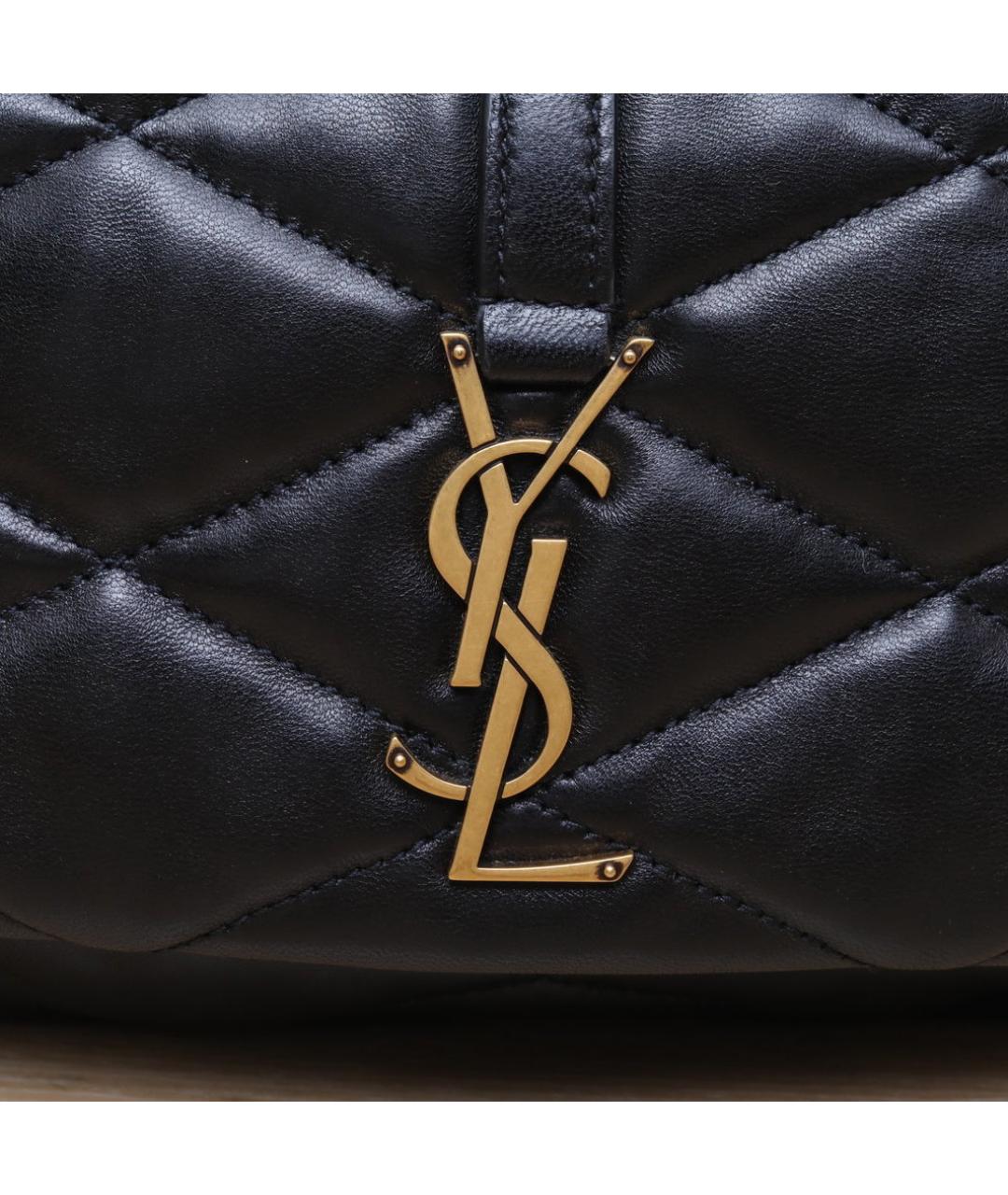 SAINT LAURENT Черная кожаная сумка через плечо, фото 8