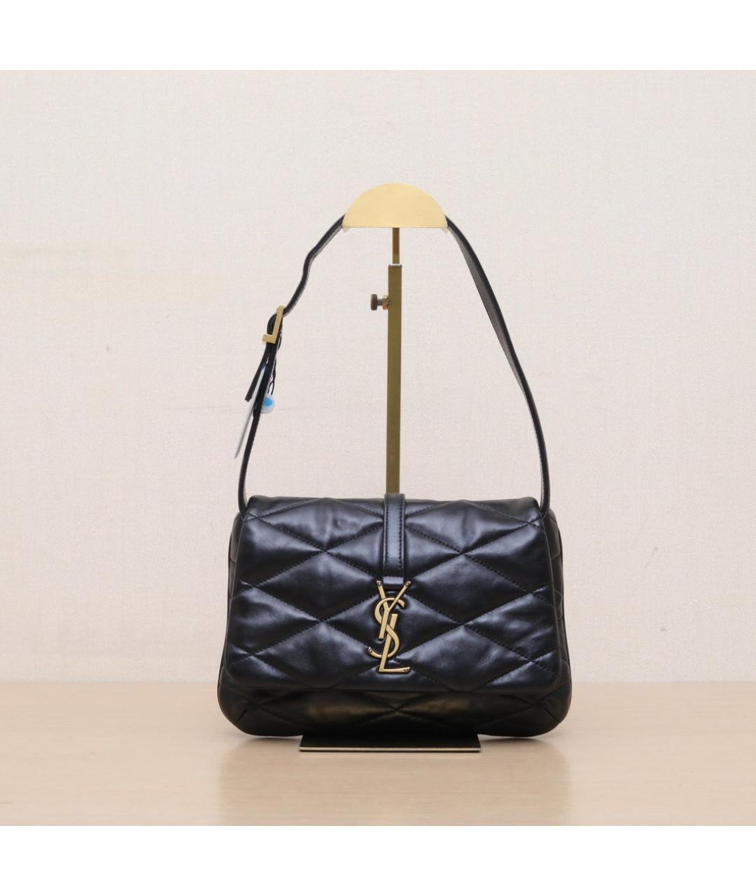 SAINT LAURENT Черная кожаная сумка через плечо, фото 3