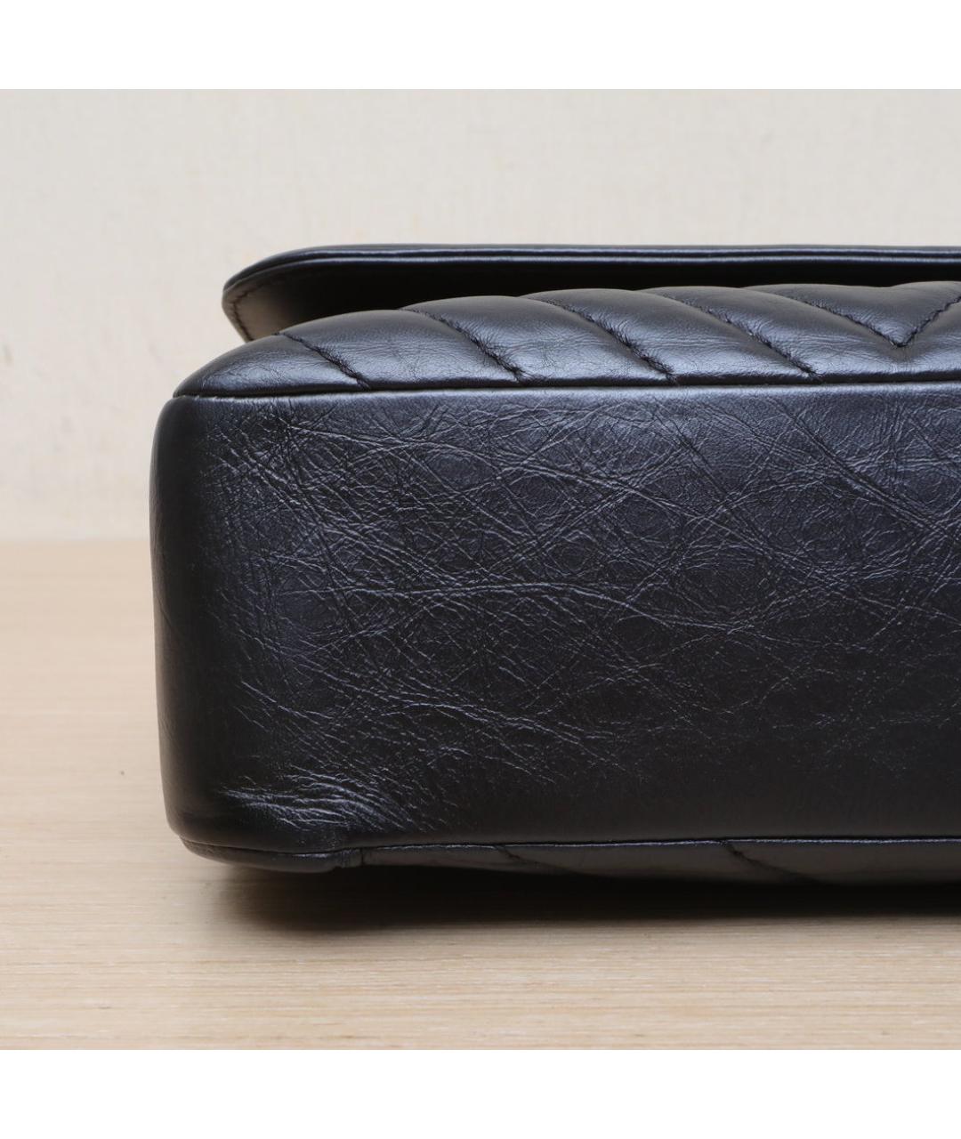 CHANEL Черная кожаная сумка через плечо, фото 8