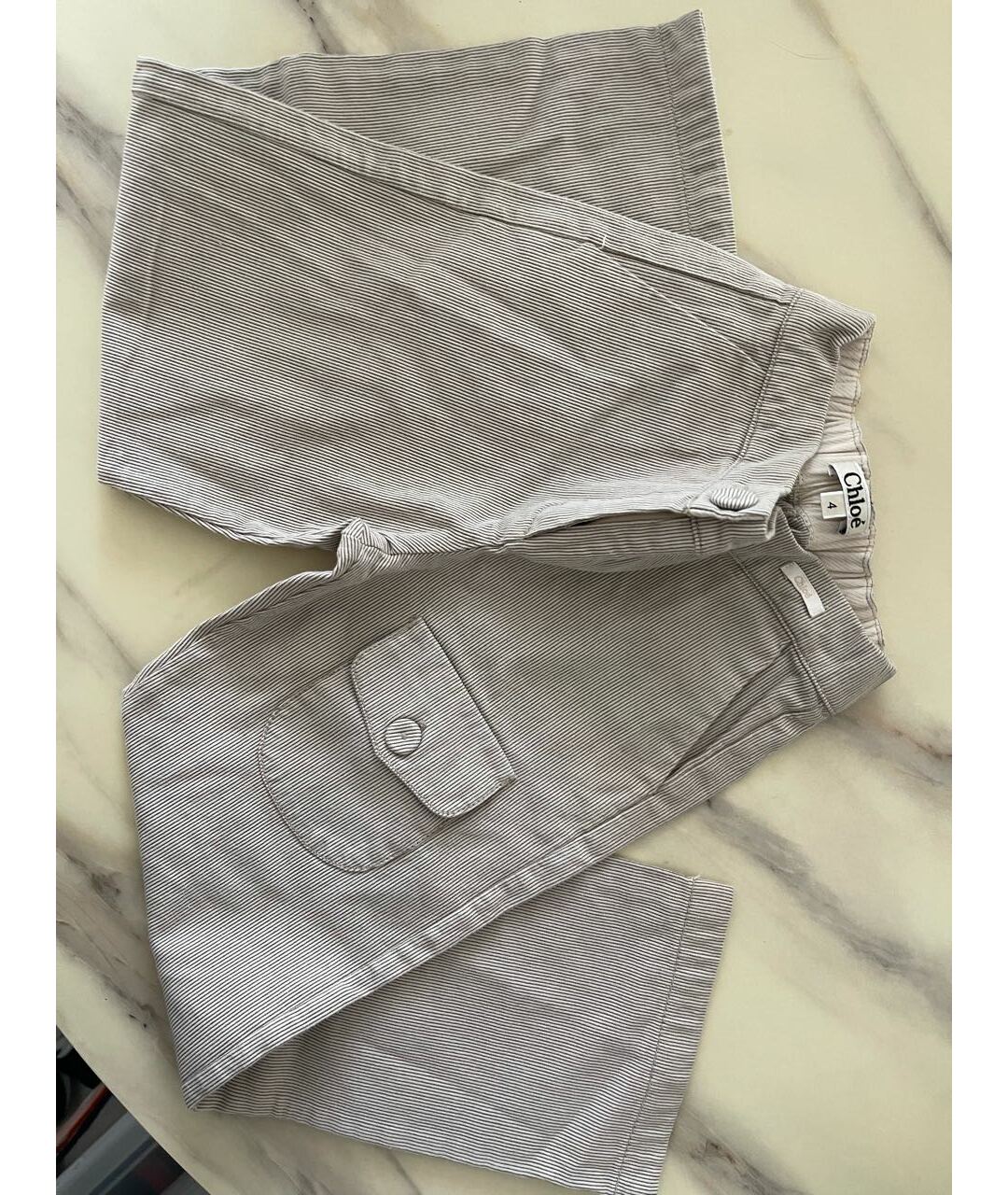 CHLOE KIDS Бежевые хлопковые брюки и шорты, фото 2