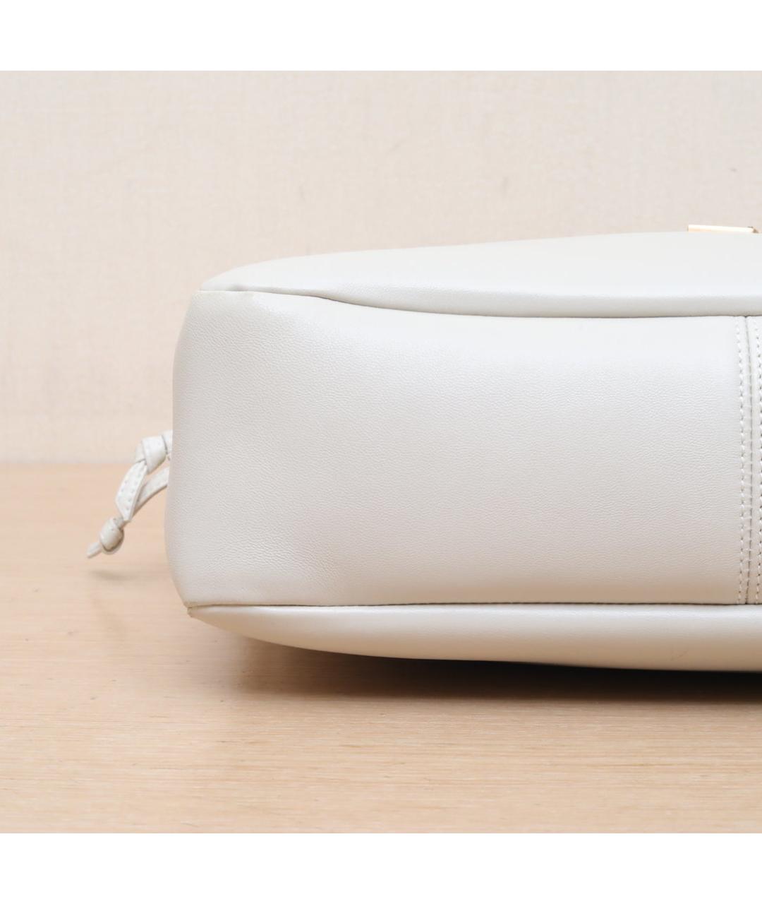 SAINT LAURENT Белая кожаная сумка через плечо, фото 9