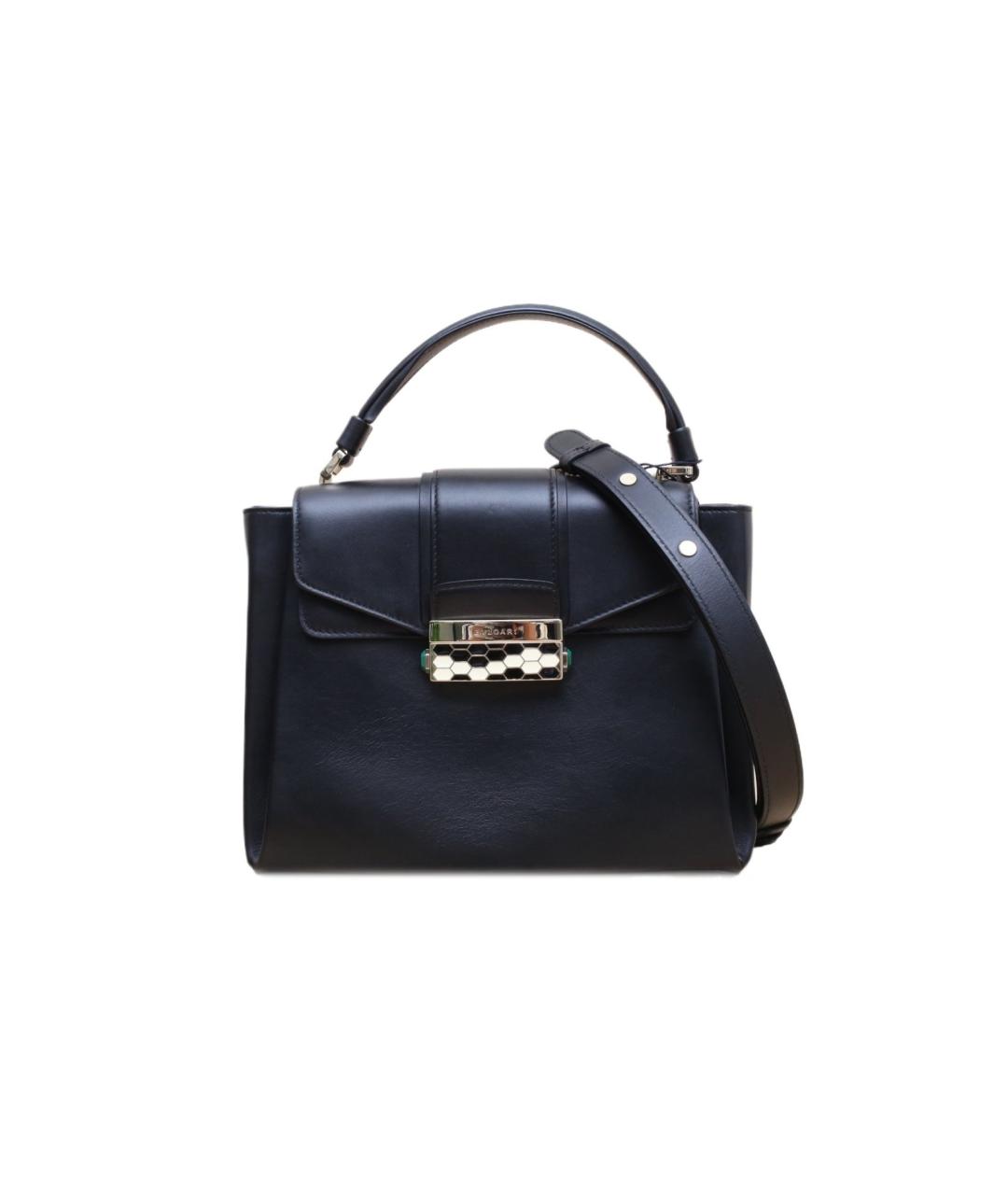 BVLGARI Черная кожаная сумка через плечо, фото 1