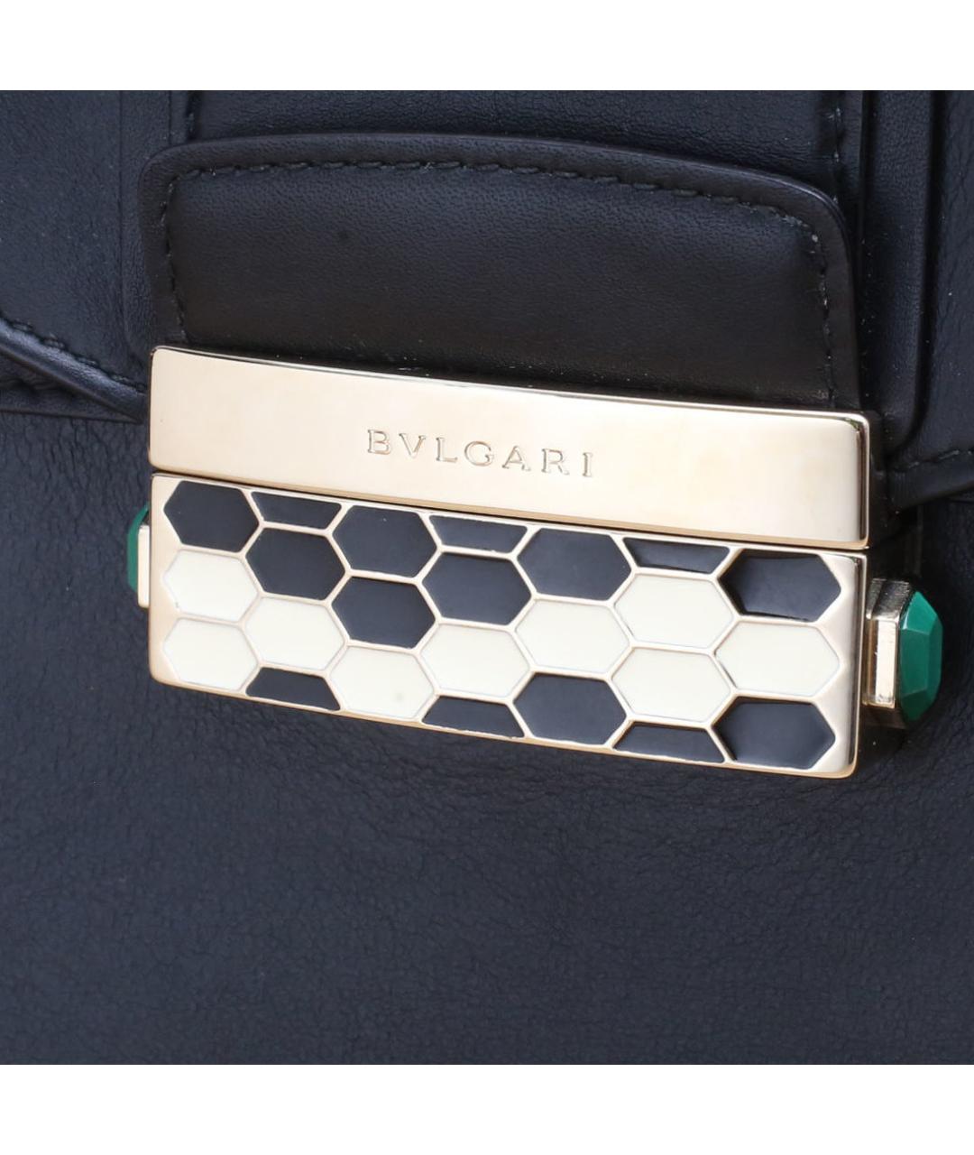 BVLGARI Черная кожаная сумка через плечо, фото 8