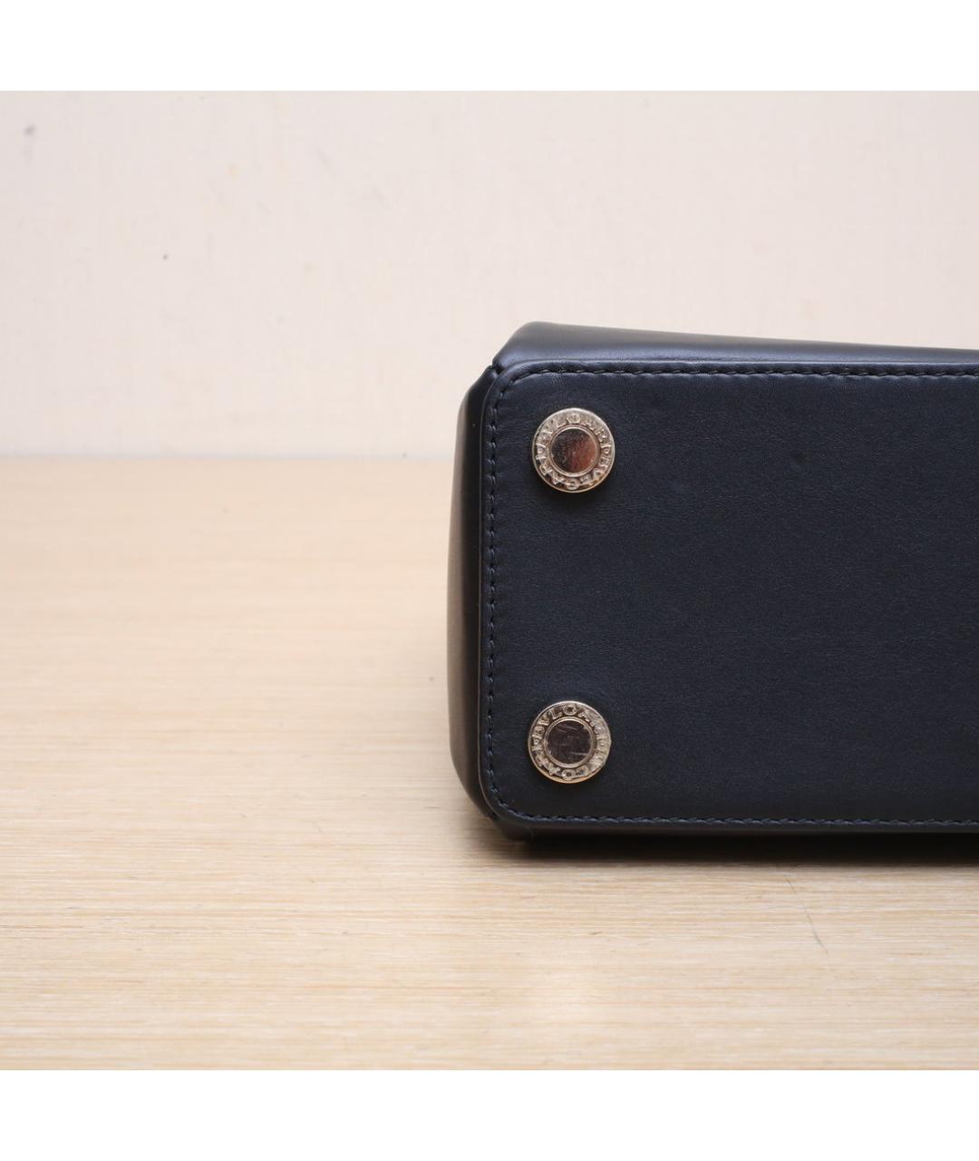 BVLGARI Черная кожаная сумка через плечо, фото 9