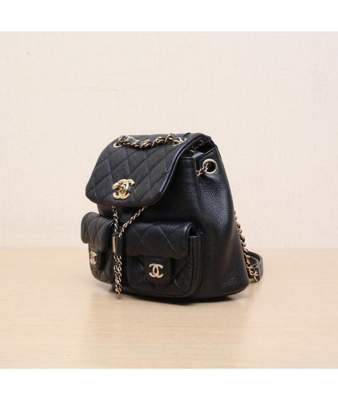 CHANEL Черный кожаный рюкзак, фото 4