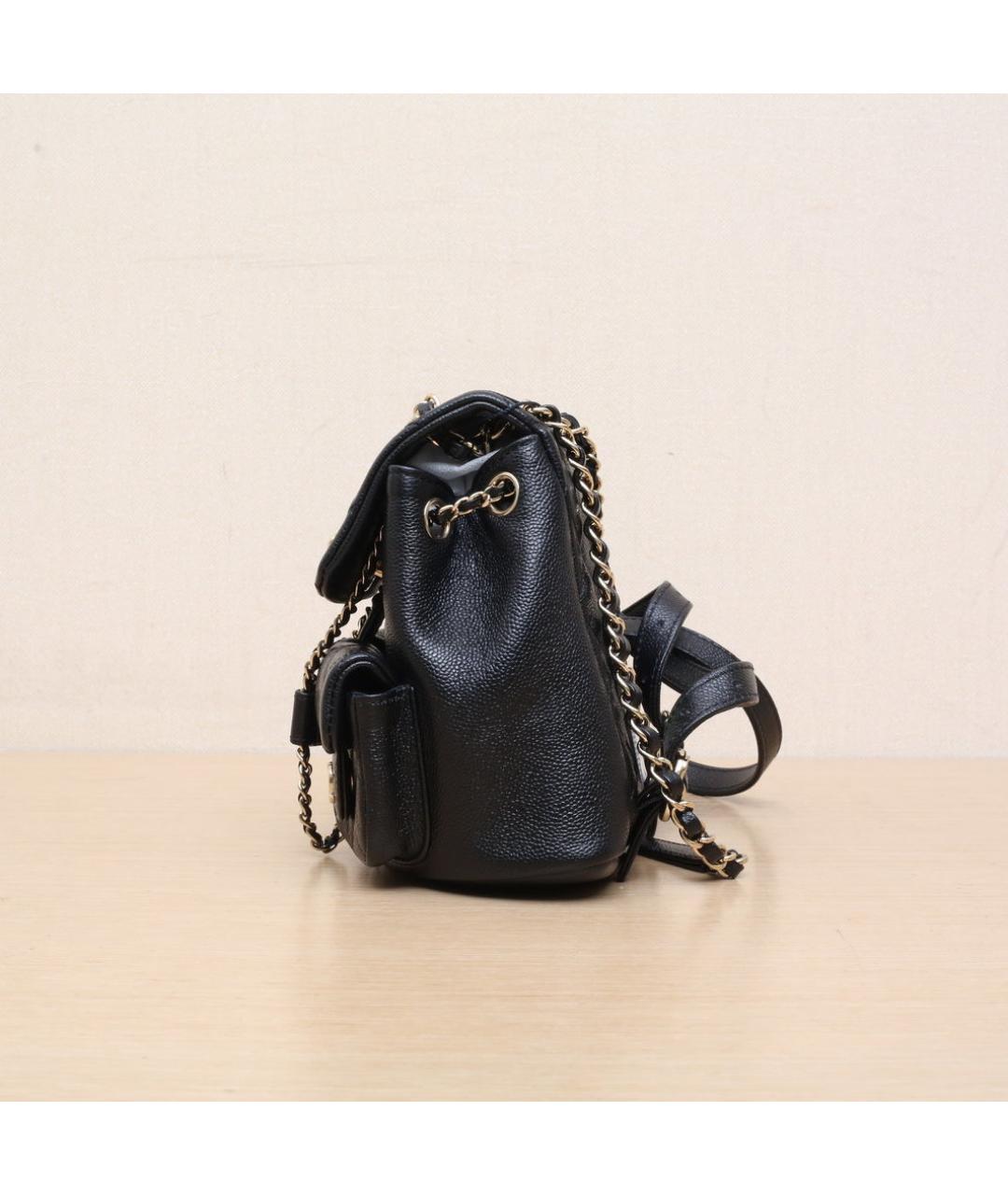 CHANEL Черный кожаный рюкзак, фото 5