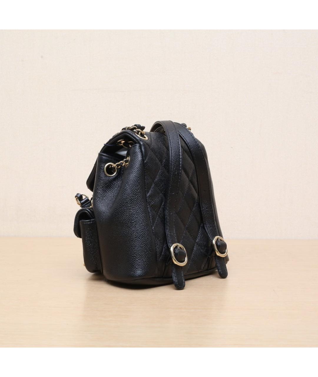 CHANEL Черный кожаный рюкзак, фото 6